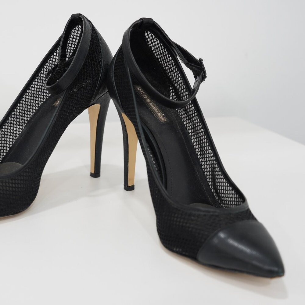 BCBGeneration Mesh Heeled Sandals Evening Shoes